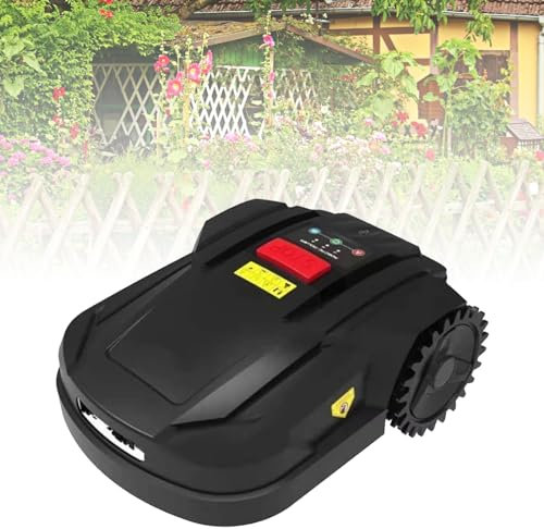 XoTiq Fully Automatic Robotic Lawn Mower,Lawn Mower with App and Boundary Wire,Cordless Robotic Lawn Mower with Rain Sensor, Rechargeable Automatic Lawnmover,for Gardening Lawn Mower