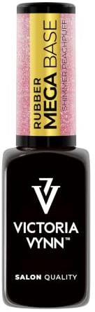 Victoria Vynn Mega Base Hart & Lange Nägel UV-LED Glitter Hybrid Gel Nagellack (Schimmer Peachpuff, 8ml)