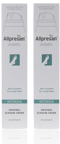 Allpresan diabetic INTENSIV Schaum-Creme - bei Diabetes mellitus - für sehr trockene bis rissige Fußhaut - 200 ml (2er Pack)