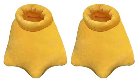 Anka fötter tofflor herr roliga vinter djurtofflor damtofflor varma filttofflor tass claw skor mjuka och bekväma tofflor unisex presenter till jul, GUL, 45 EU