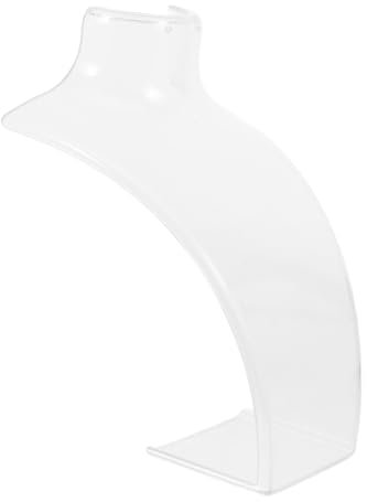 CHILDWEET 3stücke Transparenter Acryl-halskettenhalter Ausstellungsständer Durchsichtige Schmuckbüste Für Ketten Und Ohrringe Langlebiger Einzelhandels-displayständer