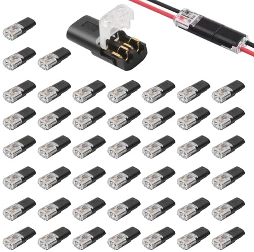 45 Piezas Conectores De Cable De Coche Impermeables 2 Pines 12 V Conectores De Conexión Rápida,Impermeables Y Resistentes Al Calor Para Cables 18-22 AWG Adecuado Para Coches,Camiones,Kayaks Y Barcos