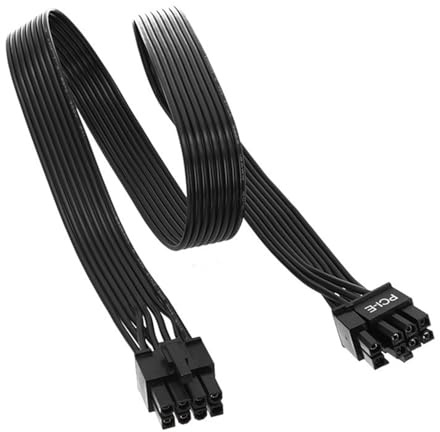 JZK 60CM 8 Pin GPU power cable, 8 pin PSU male to 6+2 pin PCIe male adapter cable, graphics card power cord for Corsair/Thermaltake/ARESGAME modular power supply