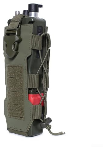 Yuanpgky Custodia per bottiglia d'acqua per campeggio e attività all'aperto, porta bottiglia in nylon compatibile con fibbia per appenderla, adatta a bollitori da 500 a 800 ml o, leggera (verde)