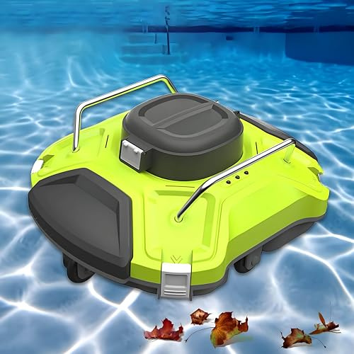 LHUITUI Automatic Pool Robot Cleaner Filter, Pool Cleaning Machine, Swimming Pool Cleaner Robot, Automatic Return, 11.1 V, IPX8, For Above Ground And In-Ground Pools