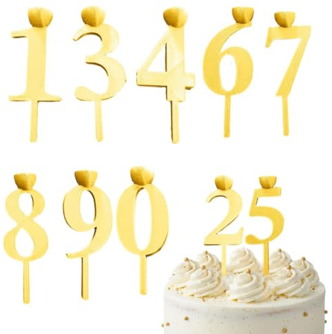 0-9 Zahlen Kerzenhalter Set, 10 Stück Zahlen Geburtstagskerzenhalter PLA-Material Digitale Geburtstagskerzenhalter Geburtstagsfeier Zubehör Für Kinder, Erwachsene, Freunde Und Familien