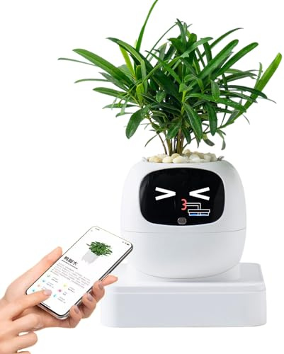 Intelligenter Blumentopf – intelligenter Pflanzgefäß mit Mehreren Ausdrücken, fleischfressende Pflanzen, für Innenbereich, Wohnung, Büro, Wohnzimmer, Schlafzimmer, Balkon, Terrasse, Anfänger