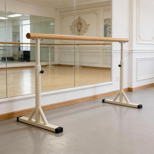 TONG TONG Tragbare Ballettstange, freistehende verstellbare Ballettstange, Robuste Ballettstange zum Dehnen Pilates Tanzen oder für aktive Workouts, Fitness-Ballettstange für zu Hause (Length 120cm)