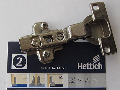Hettich Intermat 2, Federscharnier 110°, Top-ø 35 mm, innenanliegender Anschlag, Ganzmetall, 12 Stück, 00733