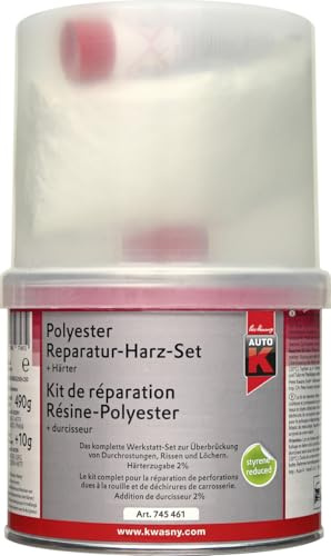 Auto-K Polyester Reparaturharz Set + HÃƒ¤rter 500 g Spachtel Spachtelmasse