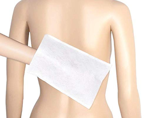 Manoplas desechables de alta calidad, color blanco, 100 unidades, tela no tejida de molton suave, absorbente y suave para la piel, guantes desechables ideales para zonas de higiene, como servicios de
