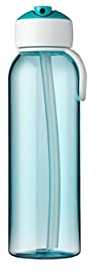Mepal - Wasserflasche Flip-Up Campus - Auslaufsichere Trinkflasche für Schule & Unterwegs - Transparente Trinkbecher - BPA-frei & Spülmaschinenfest - 500 ml - Turquoise