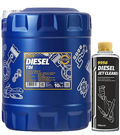 MANNOL 10l, 7909 Diesel TDI 5W-30 505.01 + Diesel Jet Cleaner Düsenreiniger - Kraftstoff Additiv 250 ml