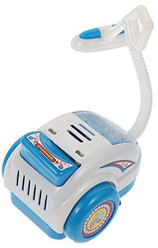 FOMIYES Kinder-Staubsauger Spielzeug Rollenspiel Roboter Vakuum Spielzeug Pretend Play Bodenkehrer Haushaltsreinigung Spielzeug für Kinder Kleinkind ohne Batterie Blau