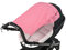 Altabebe (AL7013-27) Universal Sonnensegel mit seitlichen Sonnenschutz UV Schutz 50+ für Kinderwagen Babywanne - reißfester Baby Sonnenschutz zum aufrollen - Farbe: melange rosa
