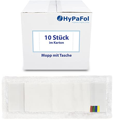 Profi Wischbezug aus Mikrofaser | 50cm Breite | 10er-Pack | für alle Bodenarten und Bodenwischer | Ersatzbezug zur Schmutzaufnahme mittels Wischmopp