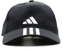 adidas Unisex adulto 3-Stripes AEROREADY Running Training Baseball Cap, Black / White / White, M