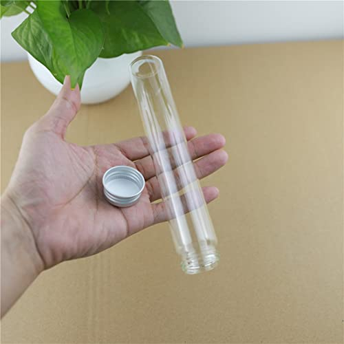 SYLALE 12 Piezas 30 * 180mm 100ml Botella de Vidrio Tapas de Aluminio frascos de Vidrio pequeños envases de Vidrio Transparente Botella de Vial de Perfume