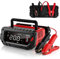 HTRC 12V/24V Autobatterie Ladegerät, 20A Ladegeräte für Autobatterien, Batterieladegerät KFZ für Auto, Motorrad, Rasenmäher, Boot, Lithium, LiFePO4 und Blei-Säure(AGM, Gel, MF, EFB, SLA, VRLA, Wet)