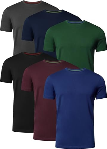 FULL TIME SPORTS Mens T-Shirt Pack of 6 Crew Neck Tshirt FTS-634