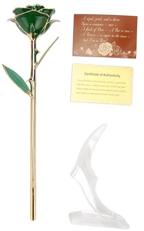 in Gold Getauchte Rose, Echte 24-Karat-Gold-Rosenvergoldung, Rose Mit Langem Stiel, Handgetauchte Goldene Rosen, Für Immer Konservierte Rose, Echte Rose Mit Langem Stiel Und Ständer Für Den Valentinst