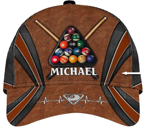 Baseball Kappe Personalisiertes Billard Basecap Casual Trucker Baseballcap Unisex Sonnenblende Mütze Für Golf, Tennis, Reisen