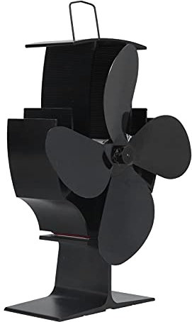 FTVOGUE Stove Fan, Eco Friendly Fireplace Fan 4 Blades for Wood Stove for Home for Living Room