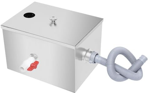 chennnls Séparateur de graisse commercial en acier inoxydable pour cuisine eaux usées Séparateur d'huile Séparateur de graisse