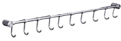 Enigmaire Barra portautensili Cucina,Appendi mestoli da Cucina,Porta Utensili da Cucina Parete,Asta Appendi Utensili Cucina,Barra Portautensili Cucina in AcciaioInox,Ganci Regolabili,per Bagno