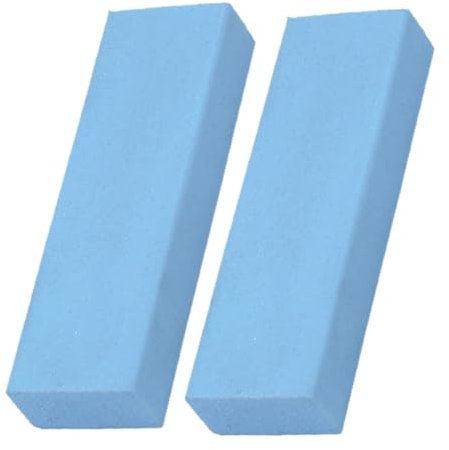 Clean Crevice Brush,2pcs Cleaning Eraser Faucet Limescale Eraser Scratch Limescale Eraser Limescale Rust Eraser Decontamination Artifact Eraser Bathroom Rust Eraser Pan Stains Eraser Sky-blue Rubber