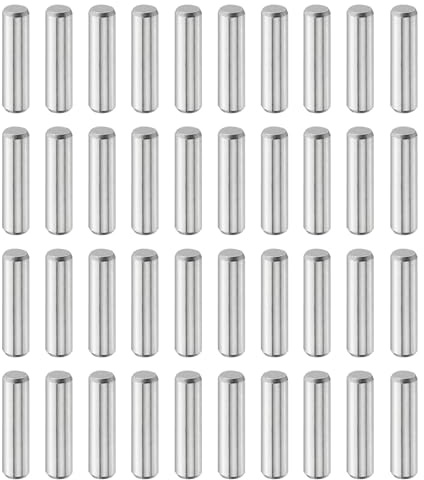 QUARKZMAN 40Pz 4x16mm Perni Cilindrici Acciaio Inossidabile 316L Argento | Elementi di Fissaggio per Aste e Perni Fermi per Ripiani in Metallo