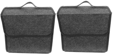 ASAKKURA 2stücke Faltbare Kofferraum Aufbewahrungsbox Auto Organizer Tasche Mit Große Kapazität Rutschfest Leicht Zu Installieren Passend Für Fahrzeuge in Dunkelgrau