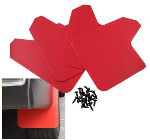 TVVXIO 4 Pezzi Paraspruzzi Auto, per Toyota Yaris 4 | GR | Cross | Hybride 2020-2023 2024 2025 Parafanghi Anteriori O Posteriori, Parafanghi Protettivi Schizzi Pneumatici,B Red