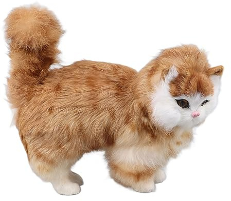 Realistisk Plysch Kattleksak, Livtrodda Fyllda Djur för Heminredning, Utbildningsspel (Simulerad katt)
