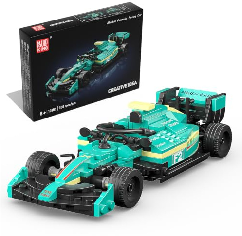 Mould King 10157 Speed Champion Rennwagen Klemmbausteine AMR21 Auto Bausteine Rennauto Bausteine Spielzeug Sammlerstücke Geschenke für Erwachsene und Jugendliche (308 Teile)