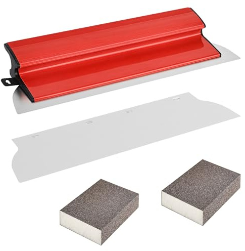 Trendecor Skimming Blade Set, 40cm Speed Skim Plastering Tools with Replaceable Blades and 2 Polishing Professional Drywall Skimming Tools for Smoothing Wall and Ceiling