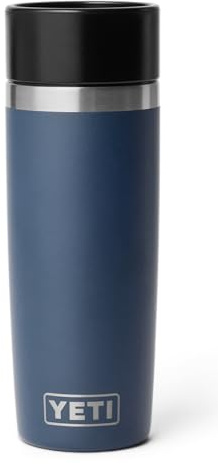 YETI Rambler Travel Bottle, Vacuum Insulated Stainless Steel Coffee Flask with Leakproof Hotshot Commuter Cap, Navy, 16 oz (473 ml)