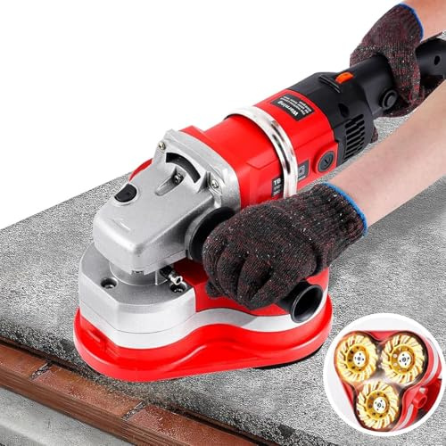 Ryanong Levigatrice per cartongesso con striscia ad anello, utensile elettrico con aspirapolvere e manico estensibile, controllo a 6 velocità per levigatura senza polvere soffitti, pareti e bordi