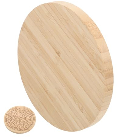 VICASKY Wooden Bead Maze Board Game for Round Labyrinth Puzzle for Preschool Learning Spatial Thinking Balance Training Portable Activity for Critical Thinking and Group Play