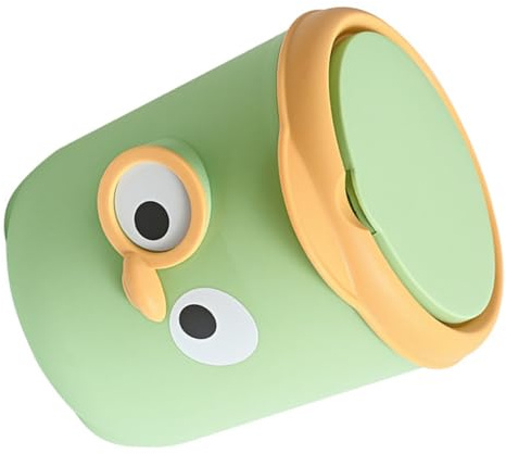 jojofuny Poubelle de Table Mini avec Couvercle Seau de Rangement Vert Antidérapant Corbeille à Papier Compacte pour Bureau Maison Cuisine
