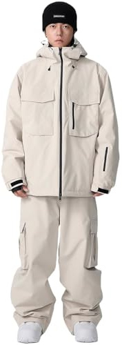 ALSOGO Herren Damen Snowboard Schnee Anzüge Baggy Ski Jacke und Hose Set isolierte Schneeanzüge wasserdicht Winter