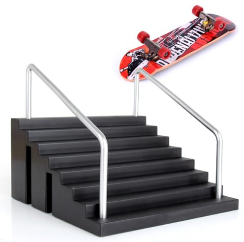 Skateboard Ramp – förbättra finmotoriken, fingerskateboardramp-set, hållbar med skenor, ramper, trappor | träningsrekvisita, pedagogiska leksaker för eller flickor, barn