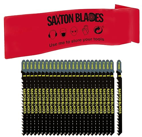 Saxton Stichsägeblätter Holz T144D passend für Bosch, Dewalt, Hitachi, Makita, Festool etc., 25 Stück