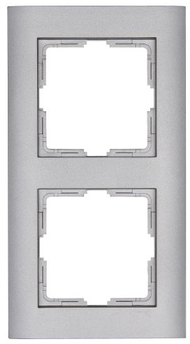 Kopp 402647069 Athenis Cadre de Finition Double, Plaques Murales pour Prises Électriques