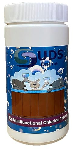 SUDS-ONLINE 50 x 20g CHLORINE TABLETS SWIMMING POOLS, SPA'S & HOT TUBS 1kg