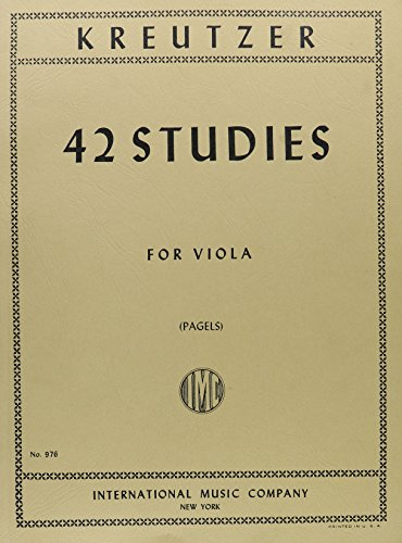 Kreutzer, Rodolphe - 42 Studies - Viola solo - transcribed by L Pagels - International Music Co