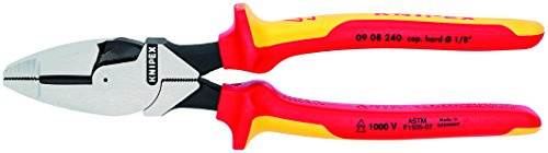 KNIPEX Tools 09 08 240 SBA 9.5-Inch Insulated Ultra-High Leverage Lineman's Pliers