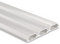 Hama Chemin de câble (bande en PVC/Aluminium pour montage mural TV ou au sol, cache-câble rectangle, 100 x 2,1 x 1 cm, entrée de câble jusqu'à 3 câbles, 3 pièces, matériel de montage compris) Blanc