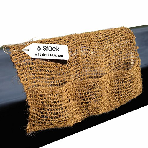 Kokos-Pflanztasche Natur - 100cm Breit | 3 Fächer - 6 Stück | ca. 650g/qm