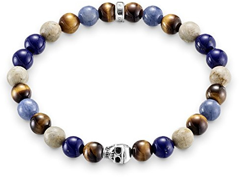 THOMAS SABO Armband Totenkopf 925er Sterlingsilber, Geschwärzt